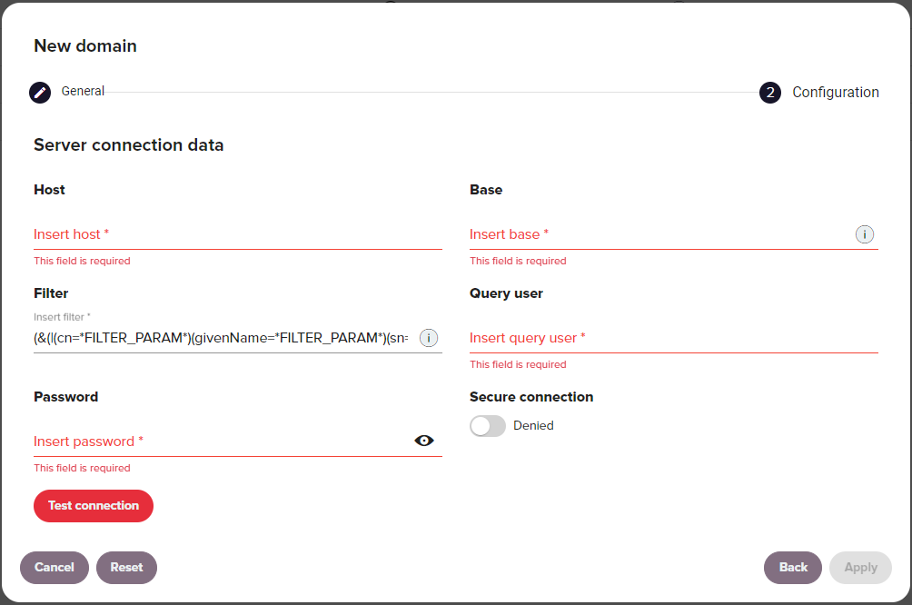 LDAP configuration options